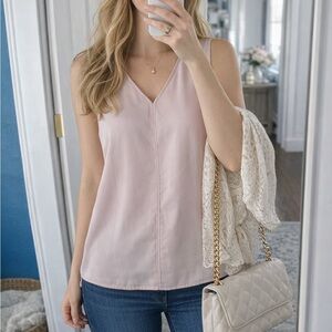 Pink top Sleeveless Blouse Banana Republic L